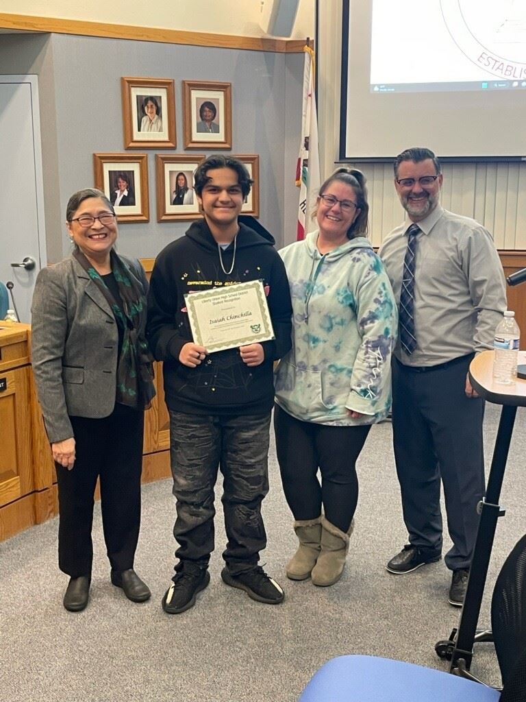  Student Recognition at the January Board Meeting